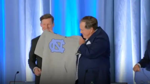 Bill Belichick introduced as University of North Carolina football head coach