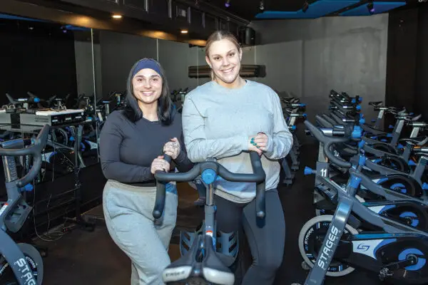 A GROWTH OPPORTUNITY: Erynn Field, right, and Carina Labonte have opened Tidal Wave Training LLC and plan to use their background in sports performance, strength training and coaching to help clients.  PBN PHOTO/KATE WHITNEY LUCEY