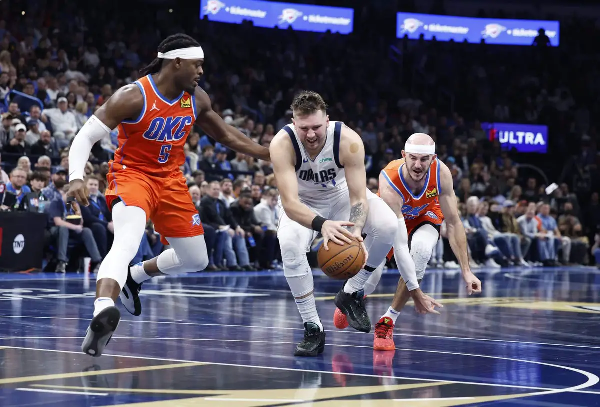 Luka Dončić stifled by Thunder defense as Mavericks bow out of NBA Cup