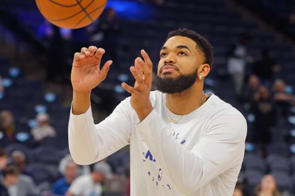 Minnesota Timberwolves Honor New York Knicks' Karl-Anthony Towns Before Game